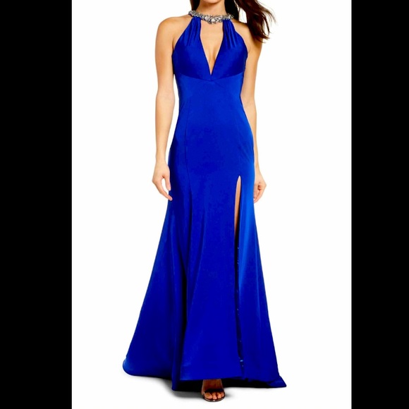Mac Duggal Blue Gown - Picture 1 of 3